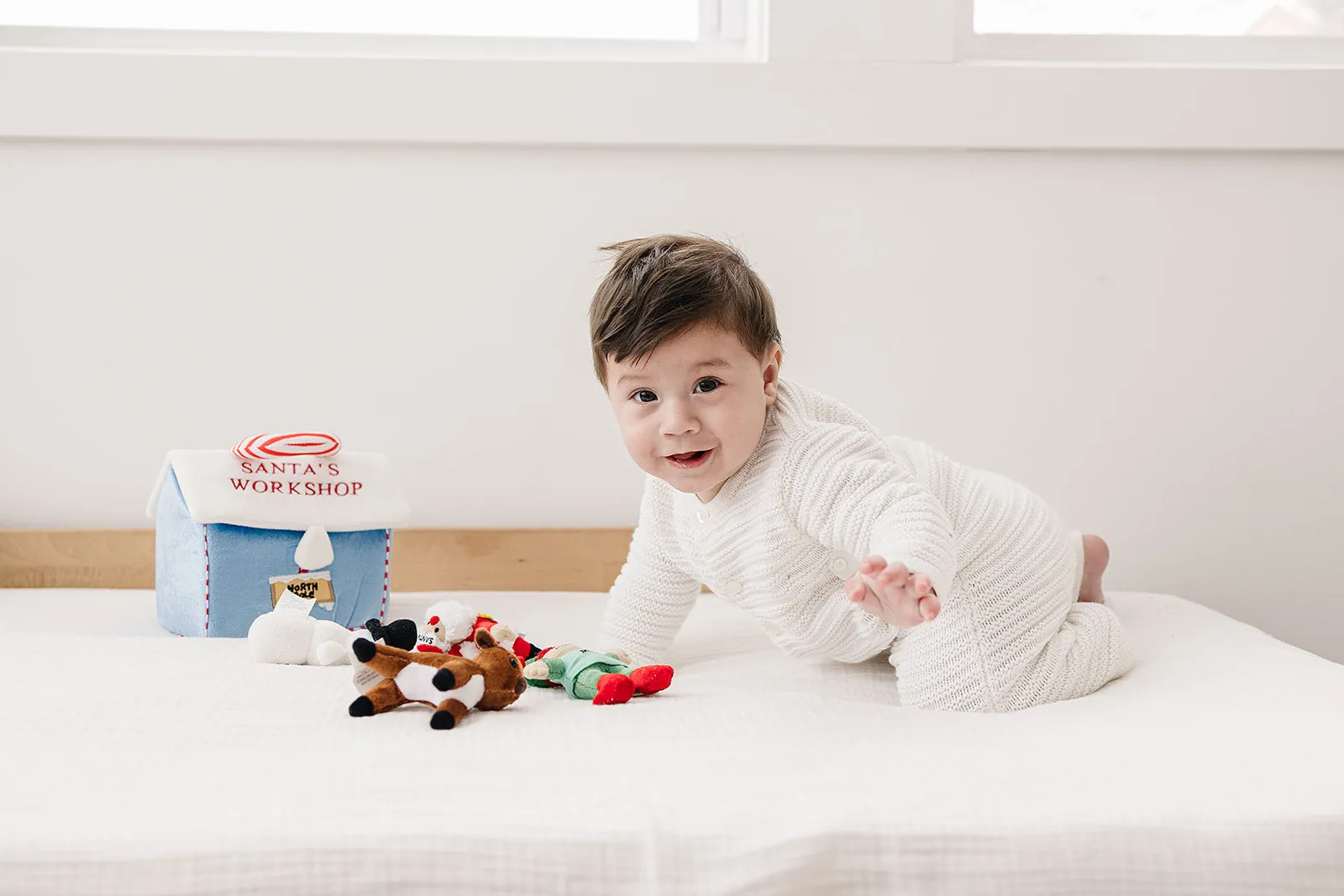 My First Christmas Santa's Workshop Playset with 4 ct Sensory Toys