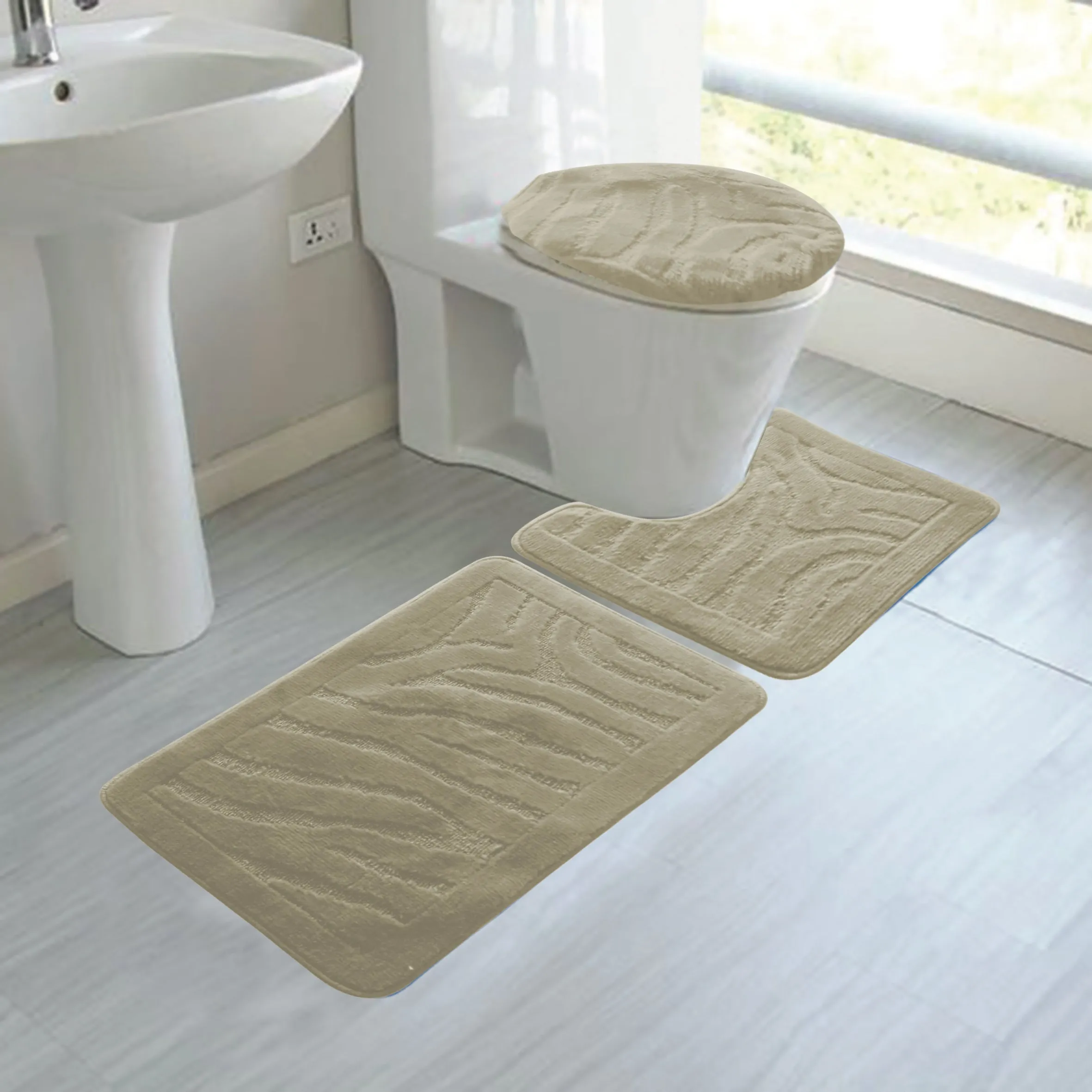 Naomi 3pcs Bath Rug Set