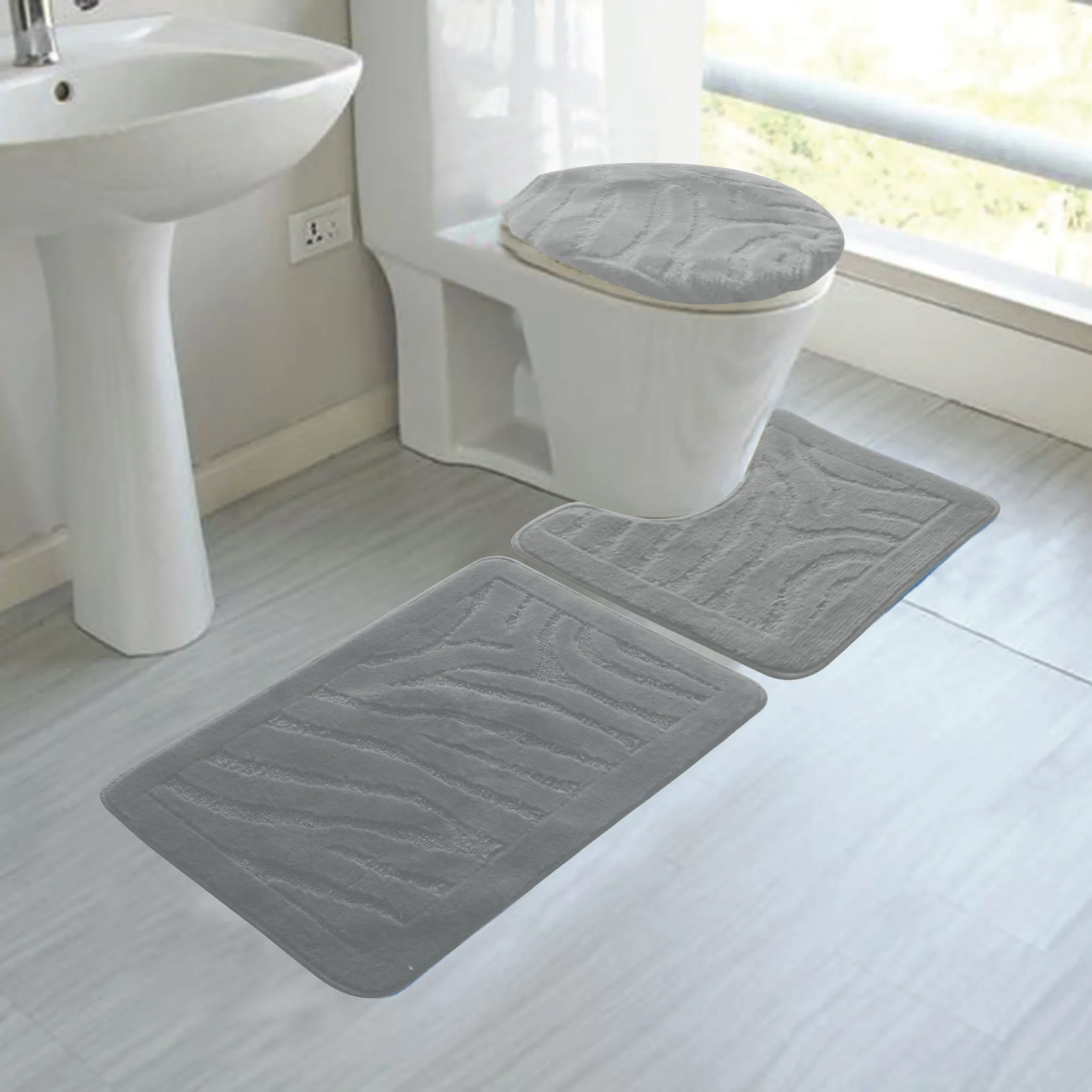 Naomi 3pcs Bath Rug Set