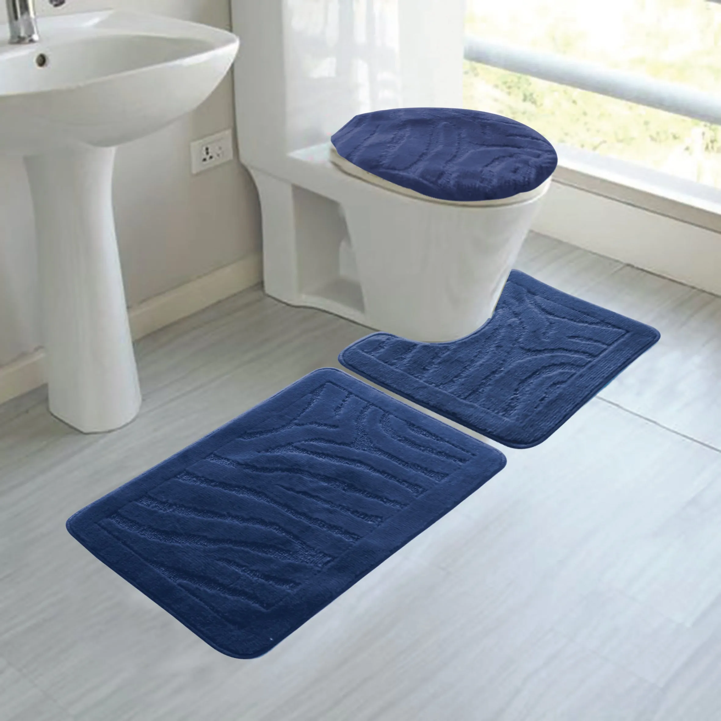 Naomi 3pcs Bath Rug Set