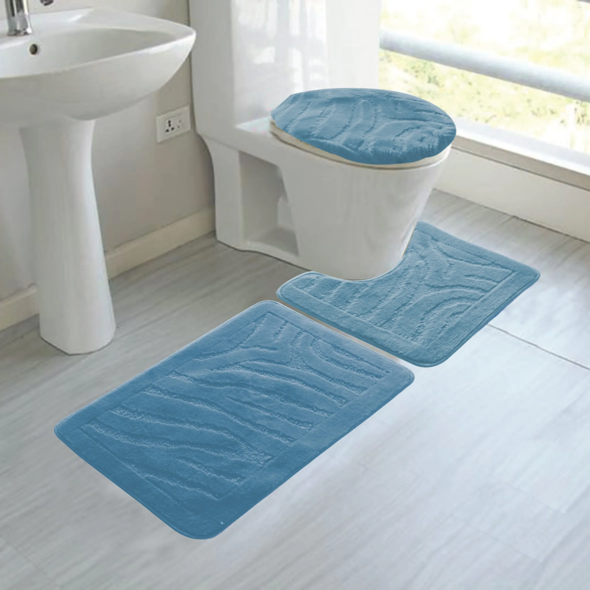 Naomi 3pcs Bath Rug Set