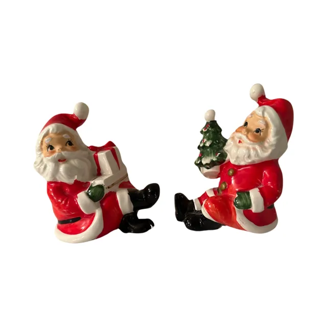 Napco Ceramic Sitting Santa Set