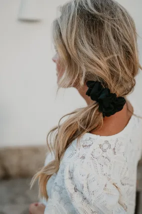 Nappa scrunchie I Black