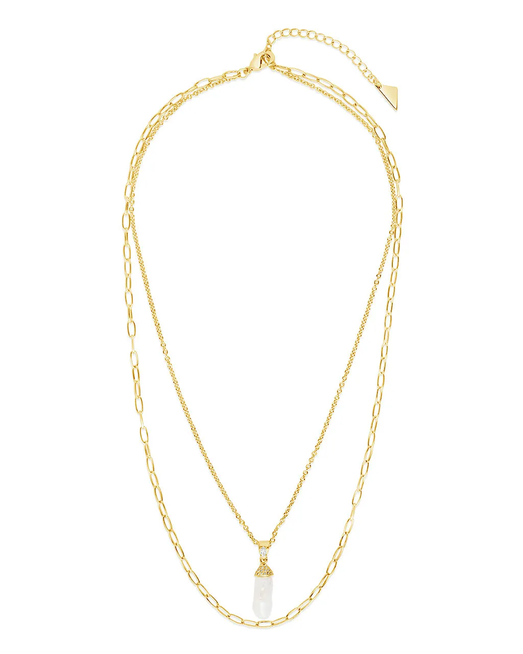 Nerissa Pearl & Chain Layered Necklace