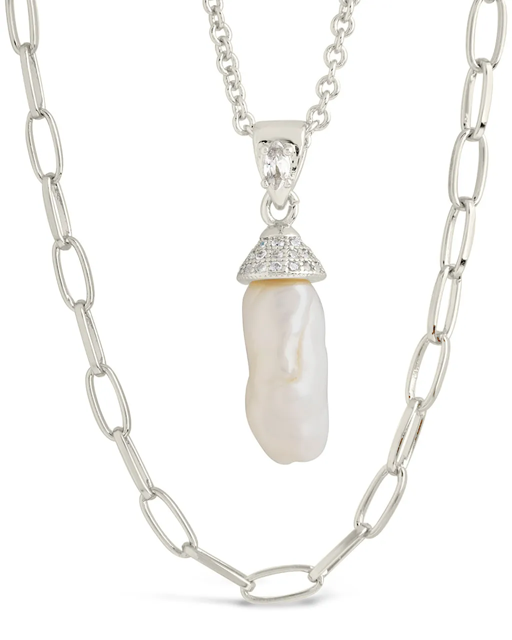 Nerissa Pearl & Chain Layered Necklace