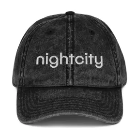 Nightcity Vintage Cotton Twill Cap