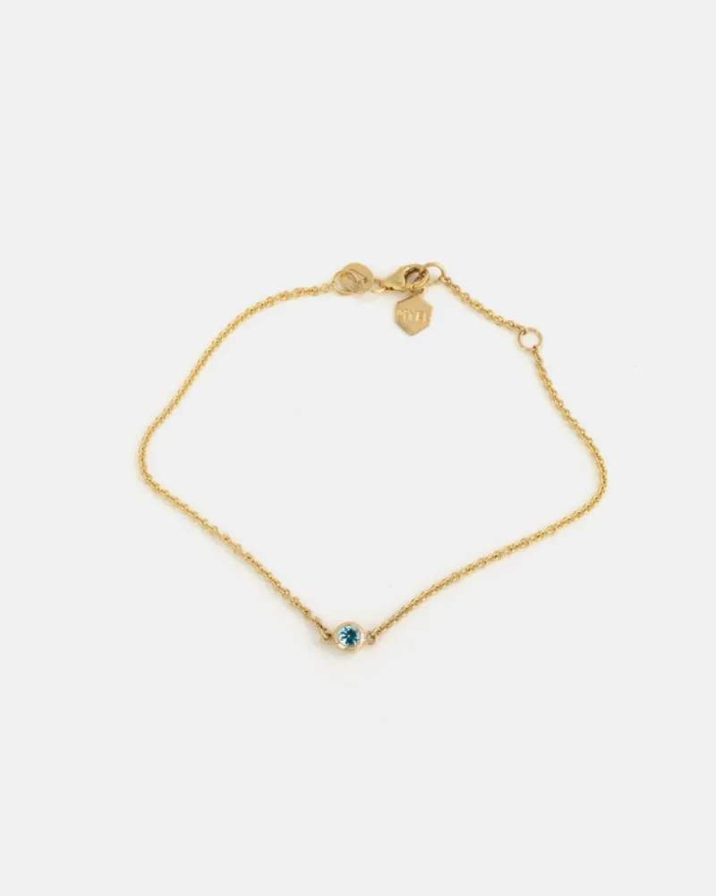 Origines Bracelet in 14k Gold with Ethical Birthstone