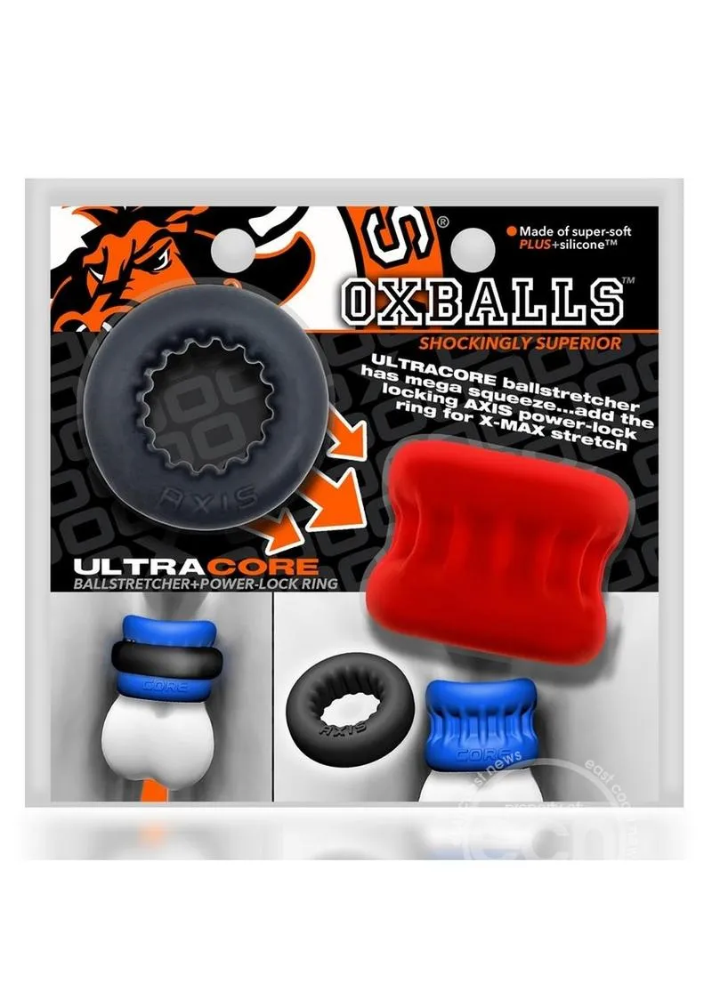 Oxballs Ultracore Core Ballstretcher with Axis Ring - Red Ice