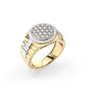 Presidential Gold Band Two Colour Ring