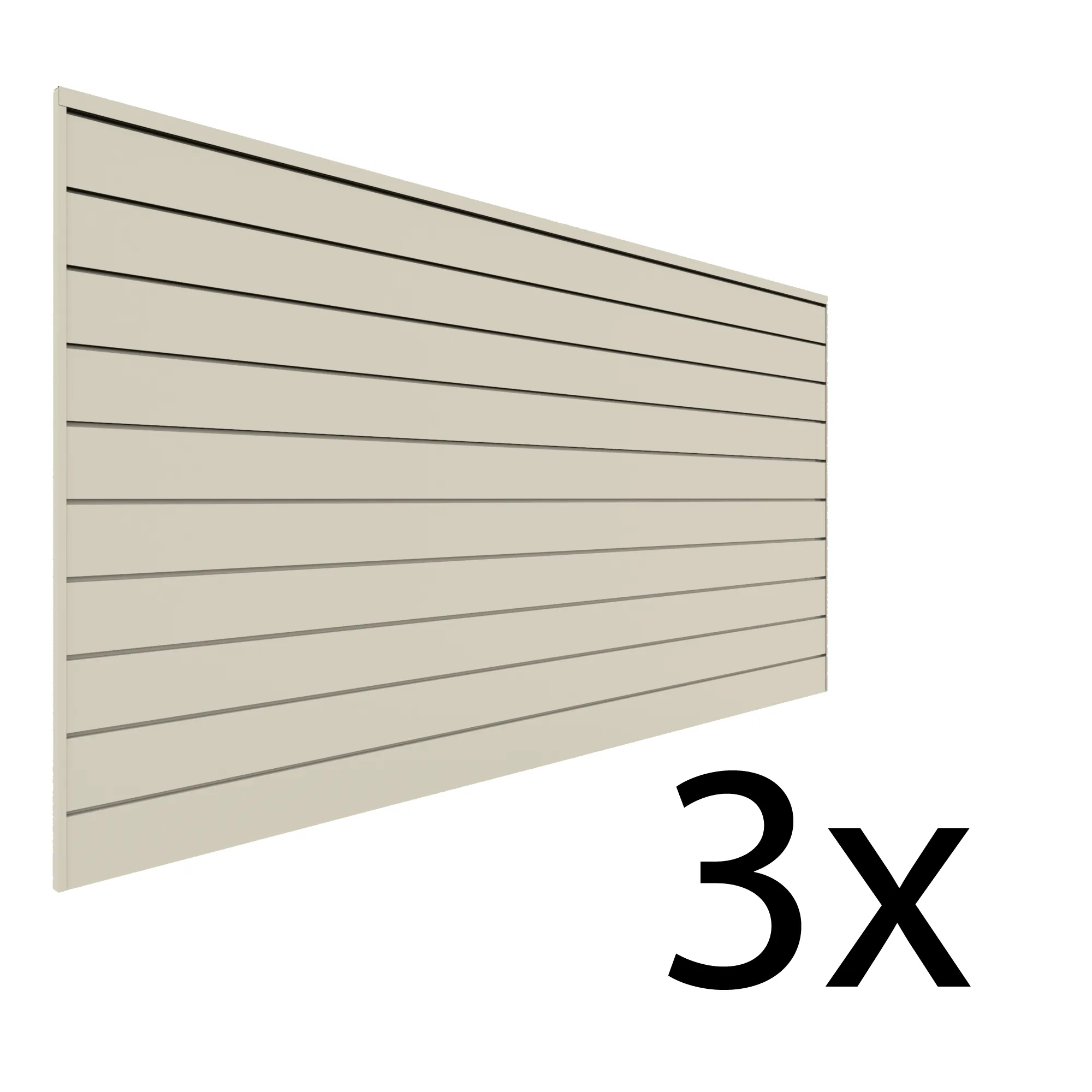 Proslat 8 ft. x 4 ft. PVC Slatwall - 3 pack 96 sq ft