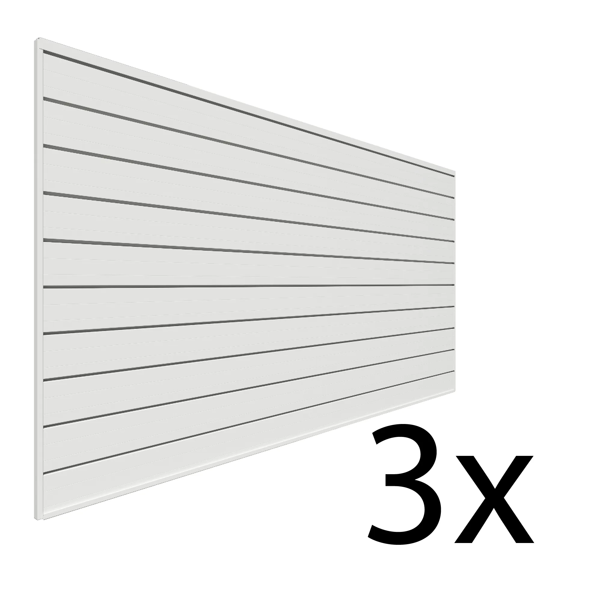 Proslat 8 ft. x 4 ft. PVC Slatwall - 3 pack 96 sq ft