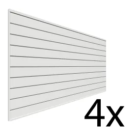 Proslat 8 ft. x 4 ft. PVC Slatwall - 4 pack 128 sq ft