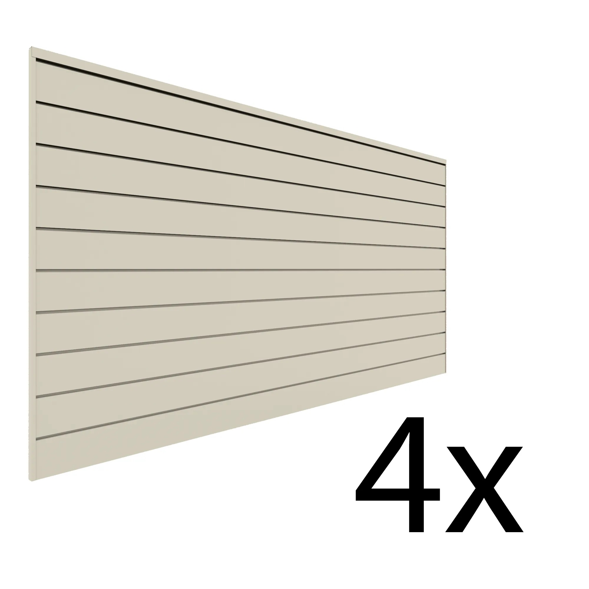 Proslat 8 ft. x 4 ft. PVC Slatwall - 4 pack 128 sq ft