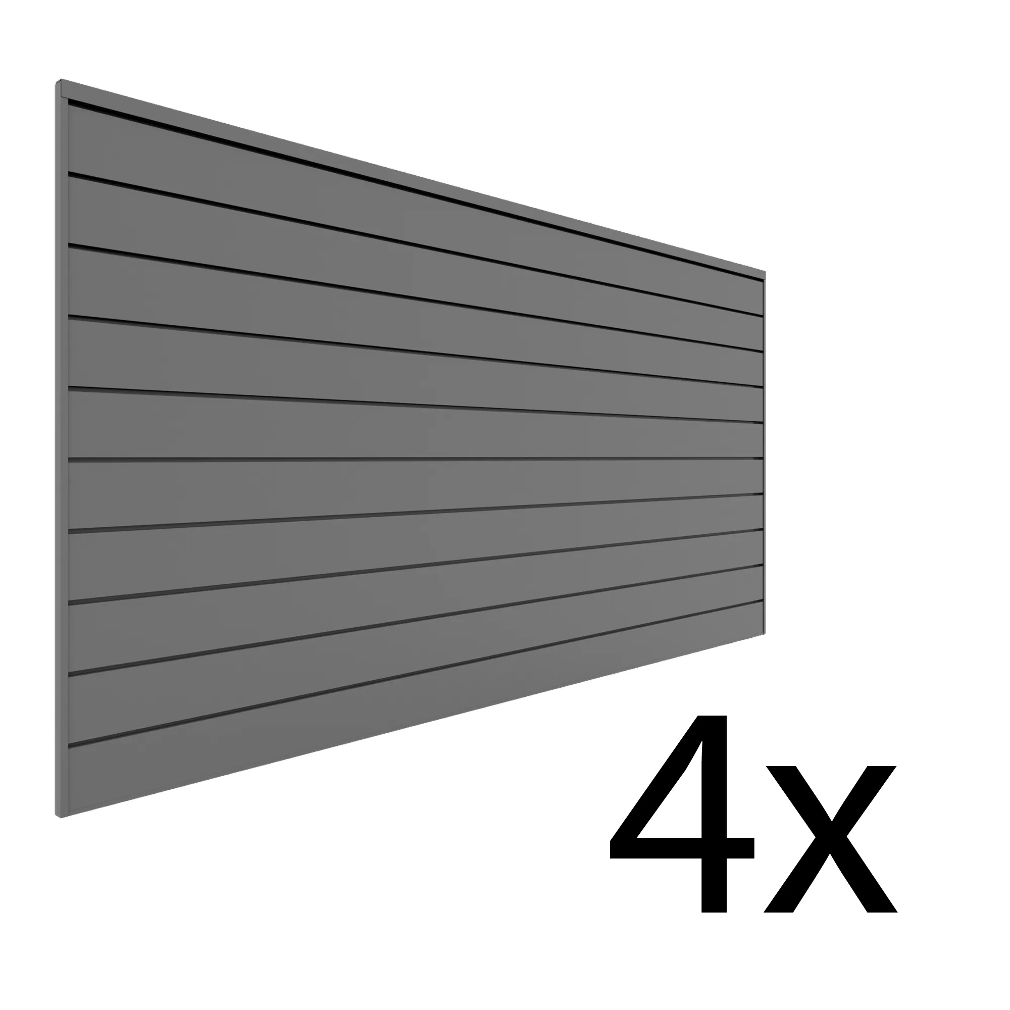 Proslat 8 ft. x 4 ft. PVC Slatwall - 4 pack 128 sq ft