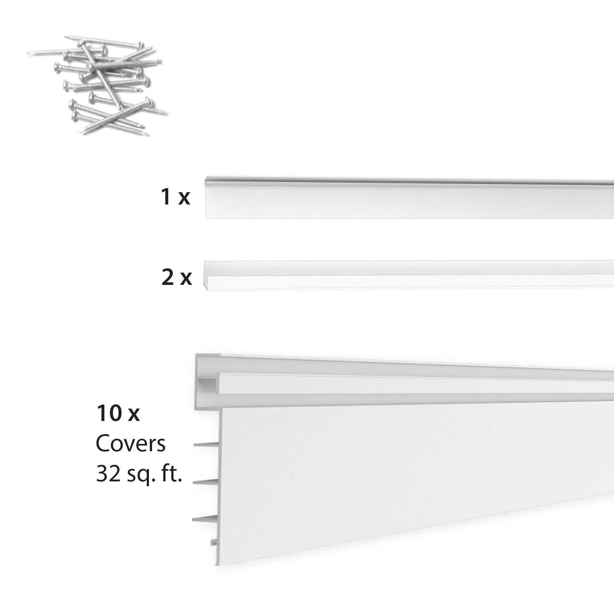 Proslat 8' x 4' PVC Wall Slatwall Mini Bundle - Sandstone