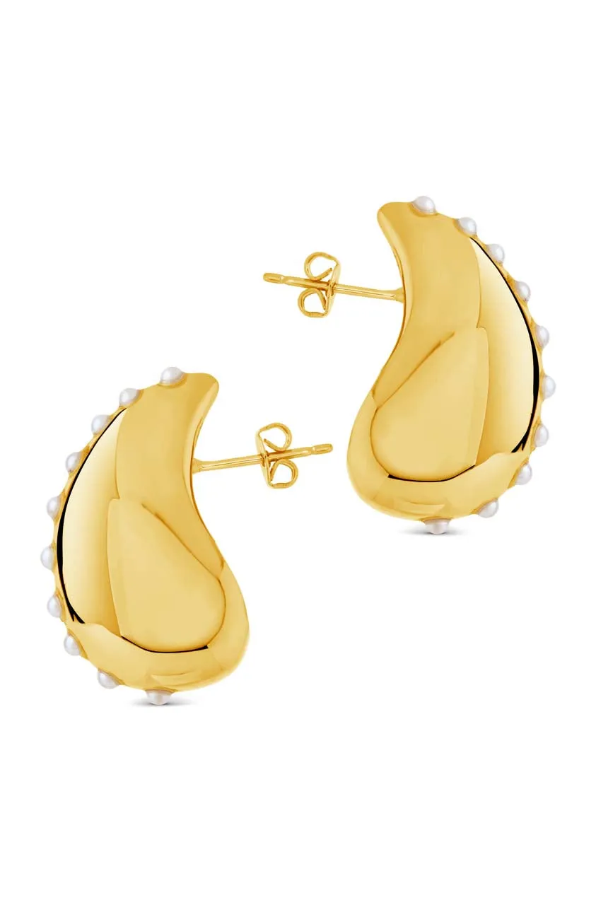 Raze Pearl Studded Drop Studs