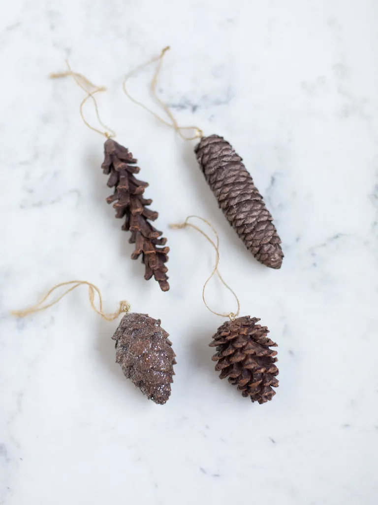 Resin Pinecone Ornaments