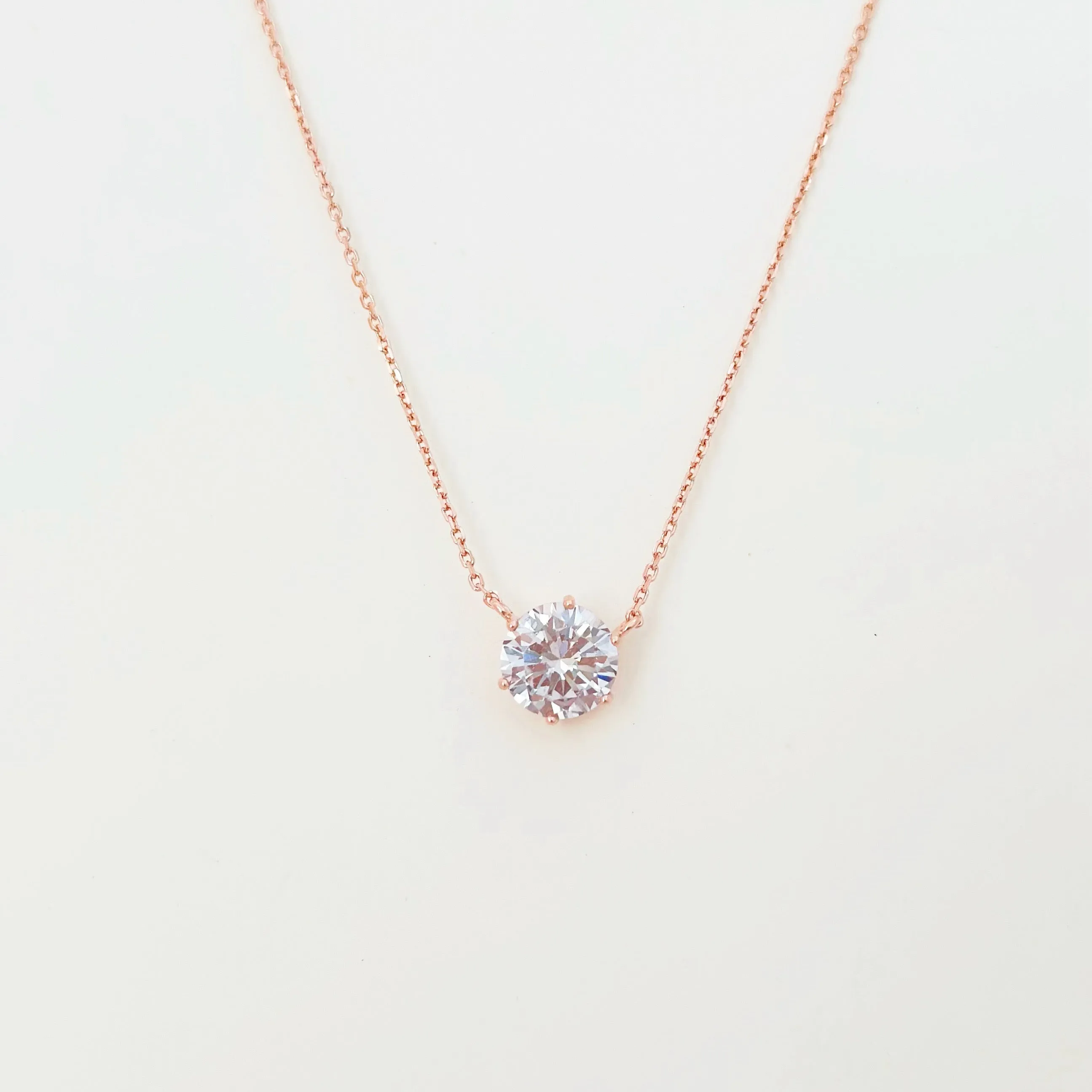 Rose Gold Be Mine Diamond Necklace