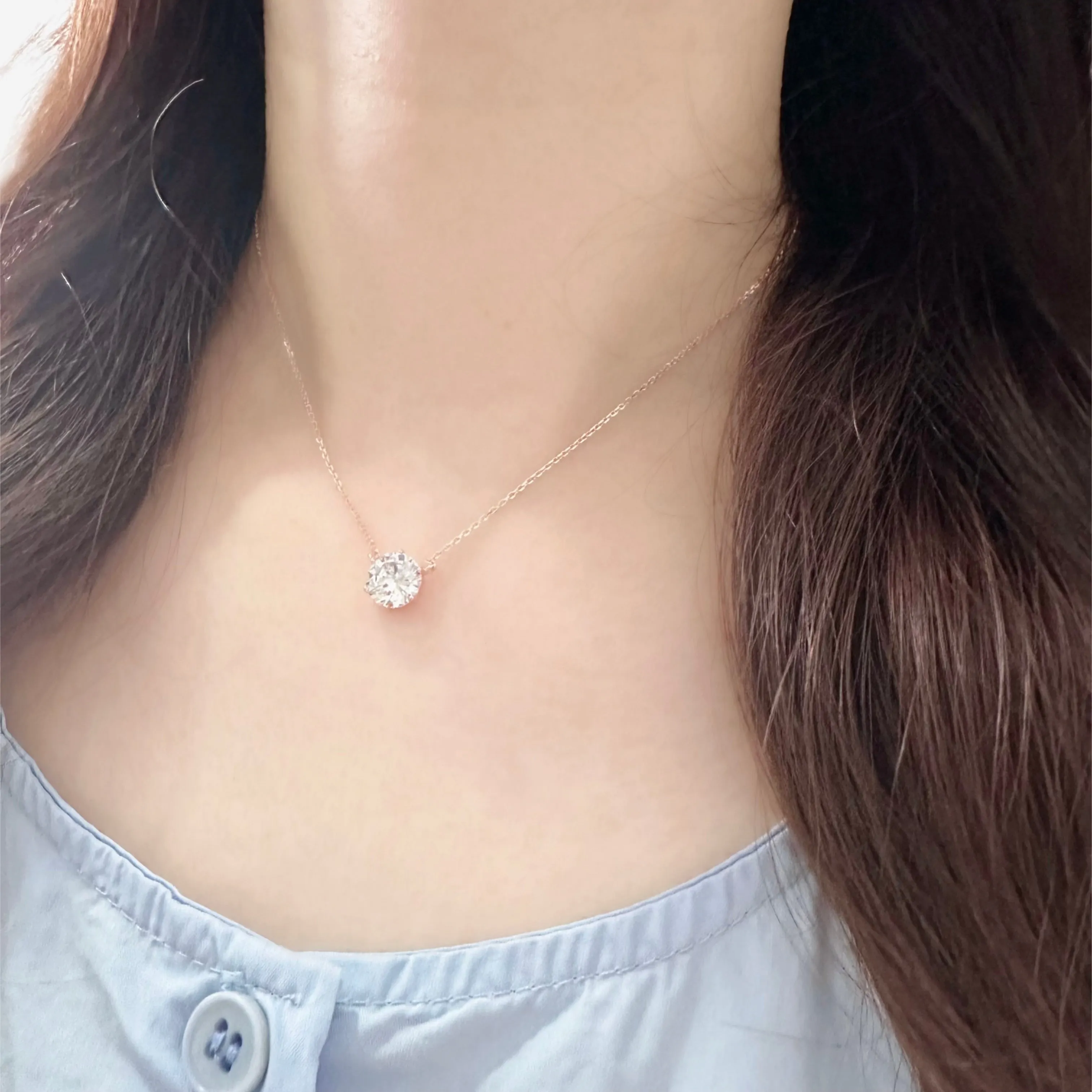 Rose Gold Be Mine Diamond Necklace