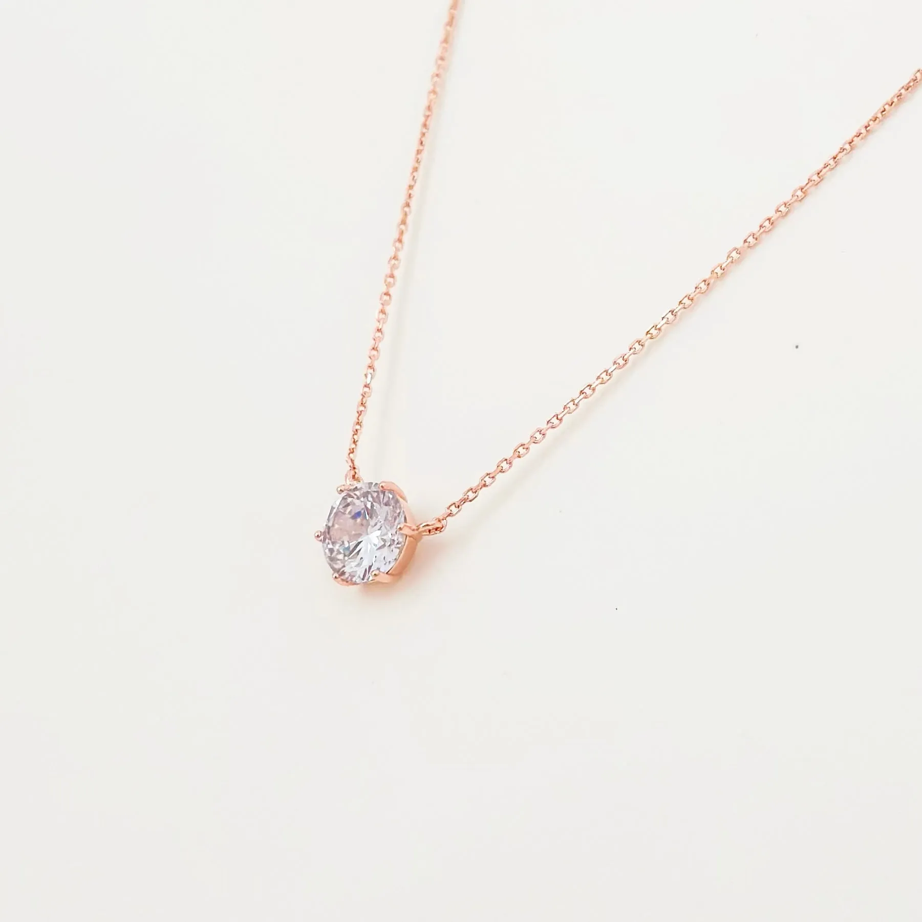 Rose Gold Be Mine Diamond Necklace