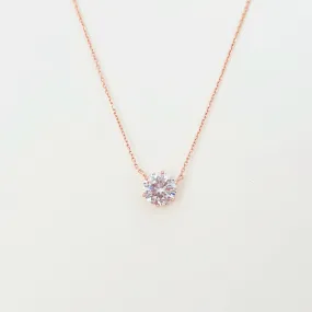 Rose Gold Be Mine Diamond Necklace