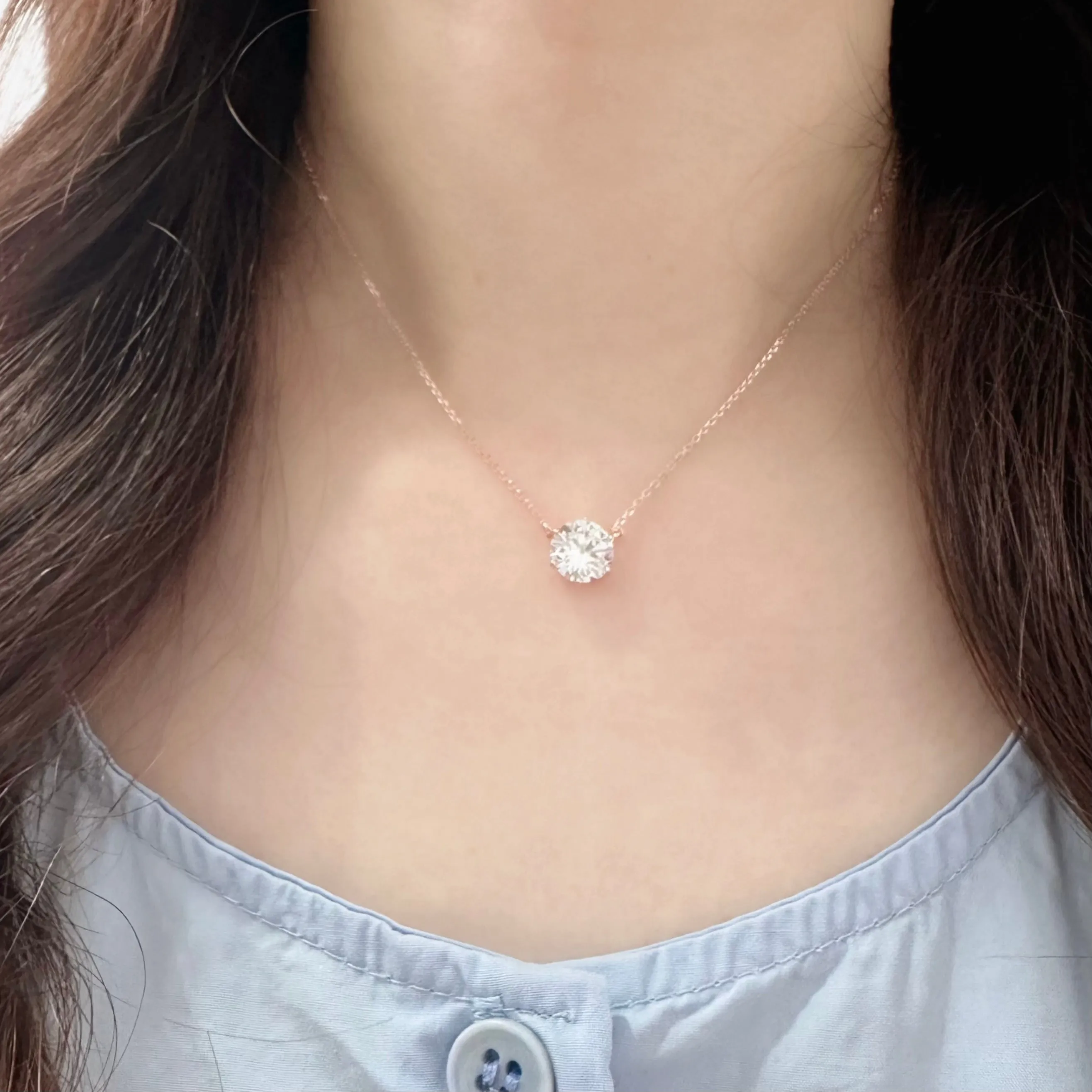 Rose Gold Be Mine Diamond Necklace