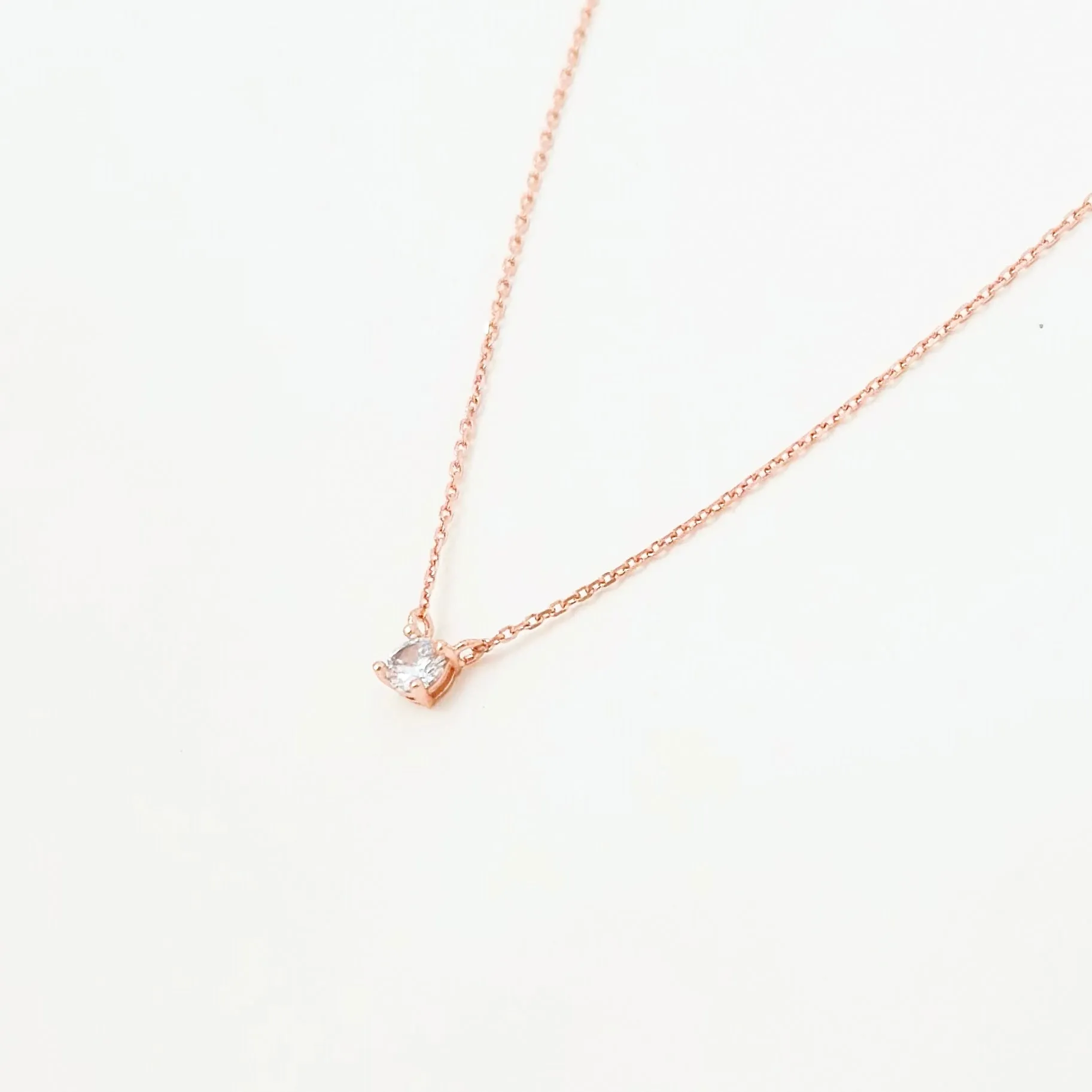 Rose Gold My Tiny Diamond Necklace