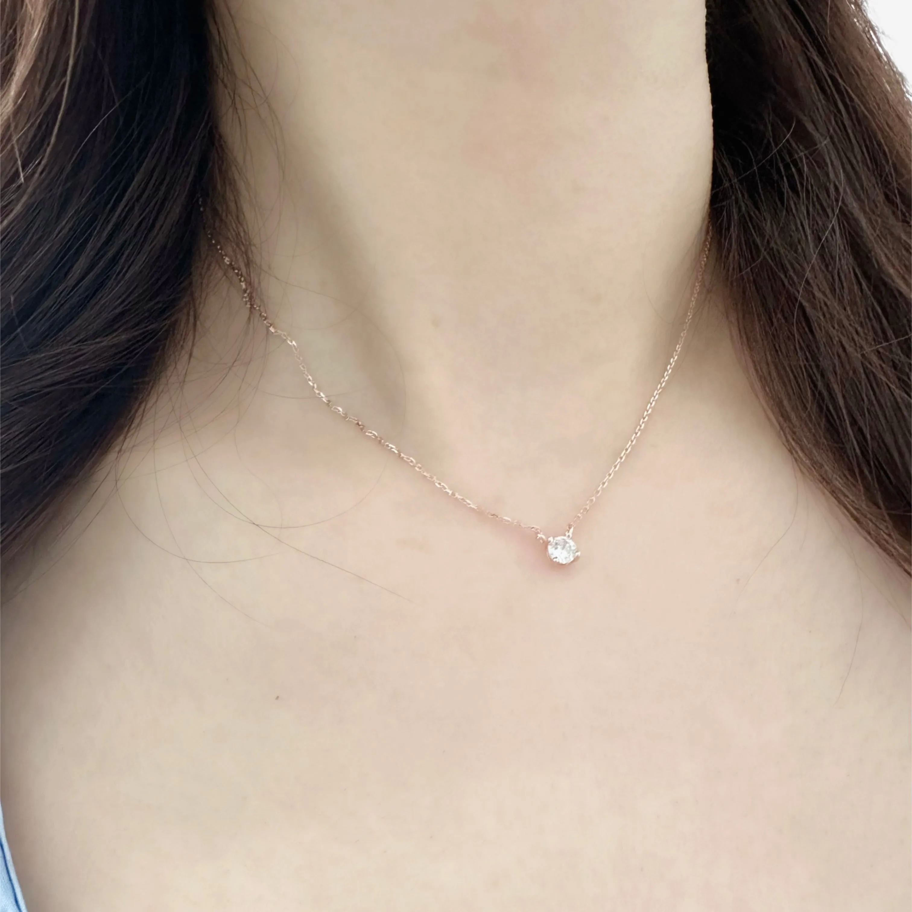 Rose Gold My Tiny Diamond Necklace