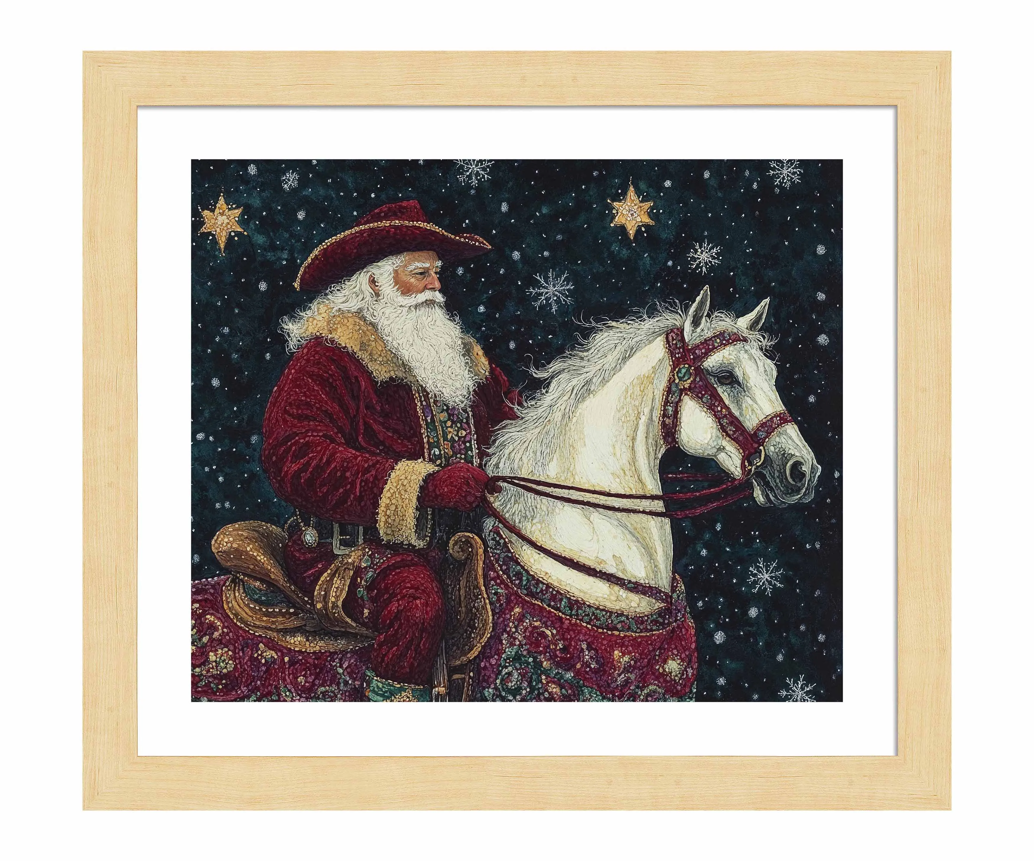 Saddle Up, St. Nick - Art Prints