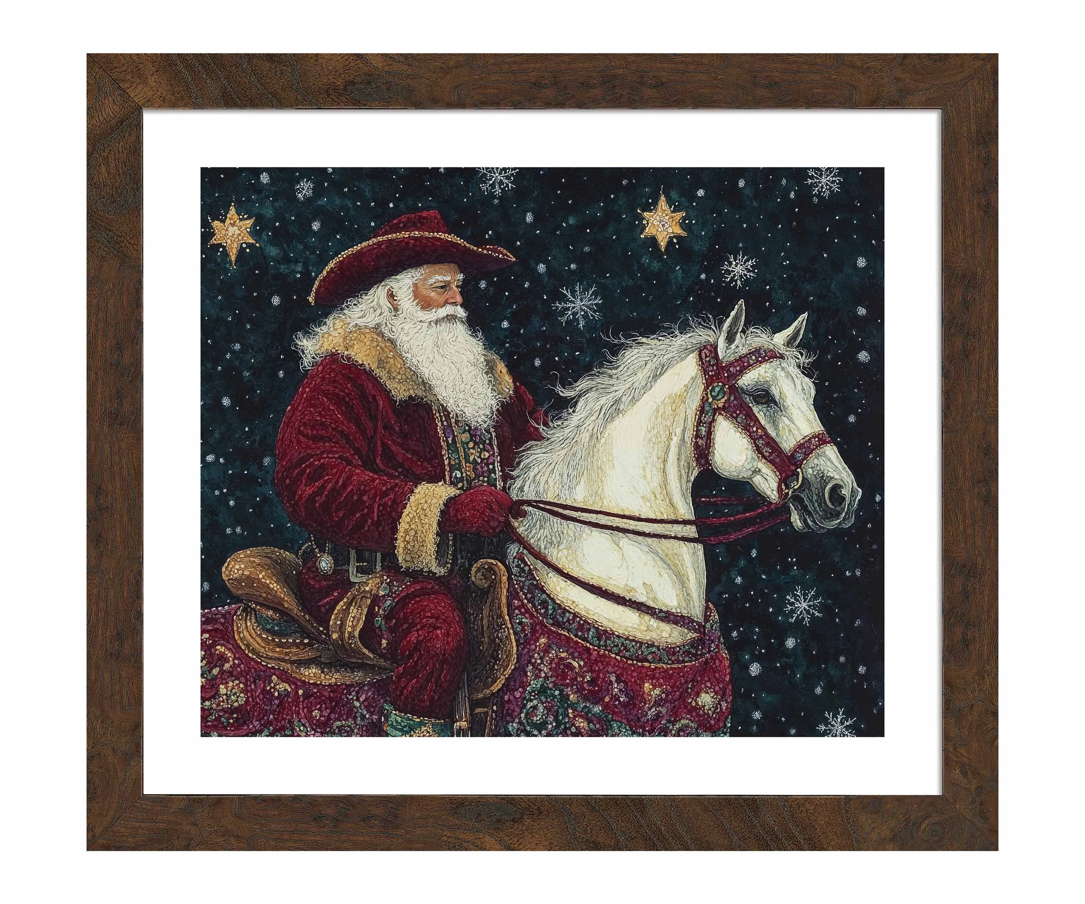 Saddle Up, St. Nick - Art Prints