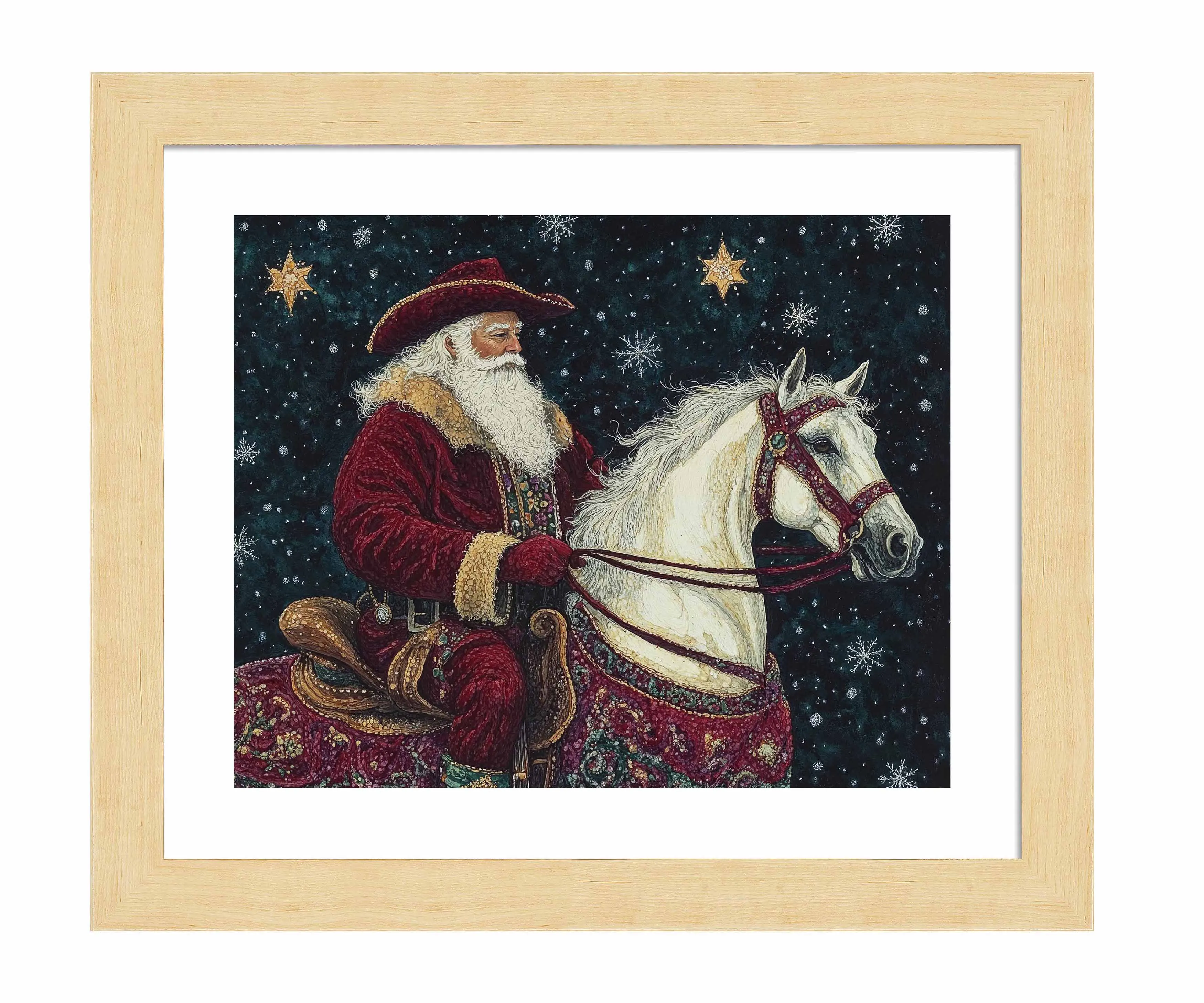 Saddle Up, St. Nick - Art Prints