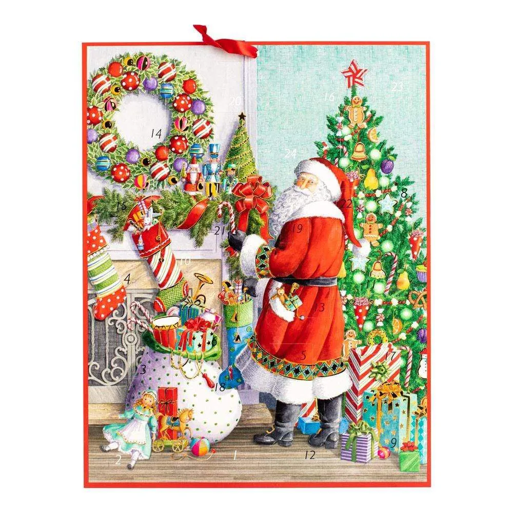 Santa at the Mantel Christmas Advent Calendar | Picture Advent Calendar 41x32cm