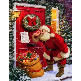 Santa Claus Delivering Gifts-Full Round Diamond Painting 30*40CM