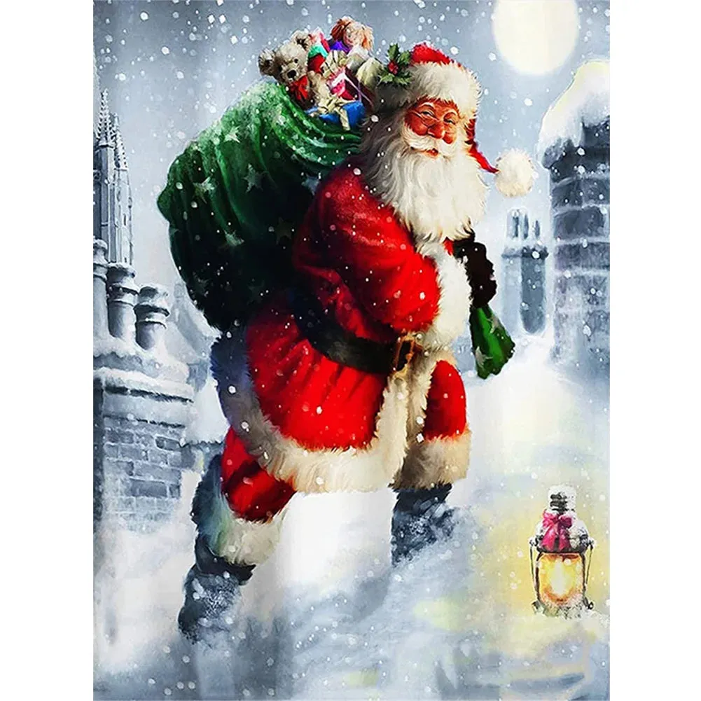 Santa Claus-Full Round Diamond Painting 30*40CM