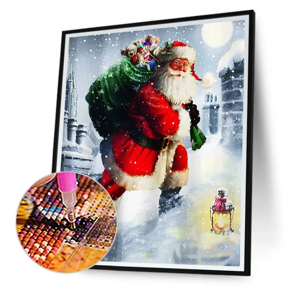 Santa Claus-Full Round Diamond Painting 30*40CM