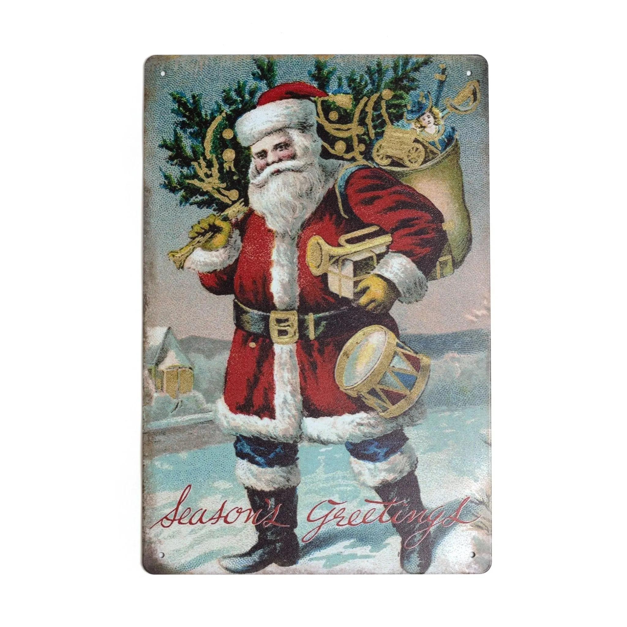 Santa Claus Metal Sign 20x30cm 2030006