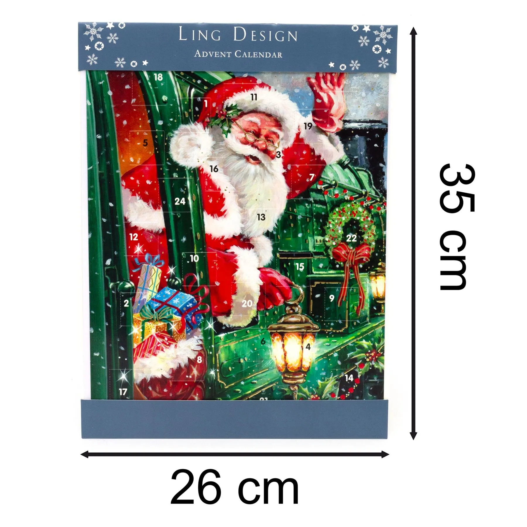 Santa Express Christmas Advent Calendar | Santa Train Advent Calendar - 34x25cm