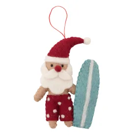 Santa with Surfboard