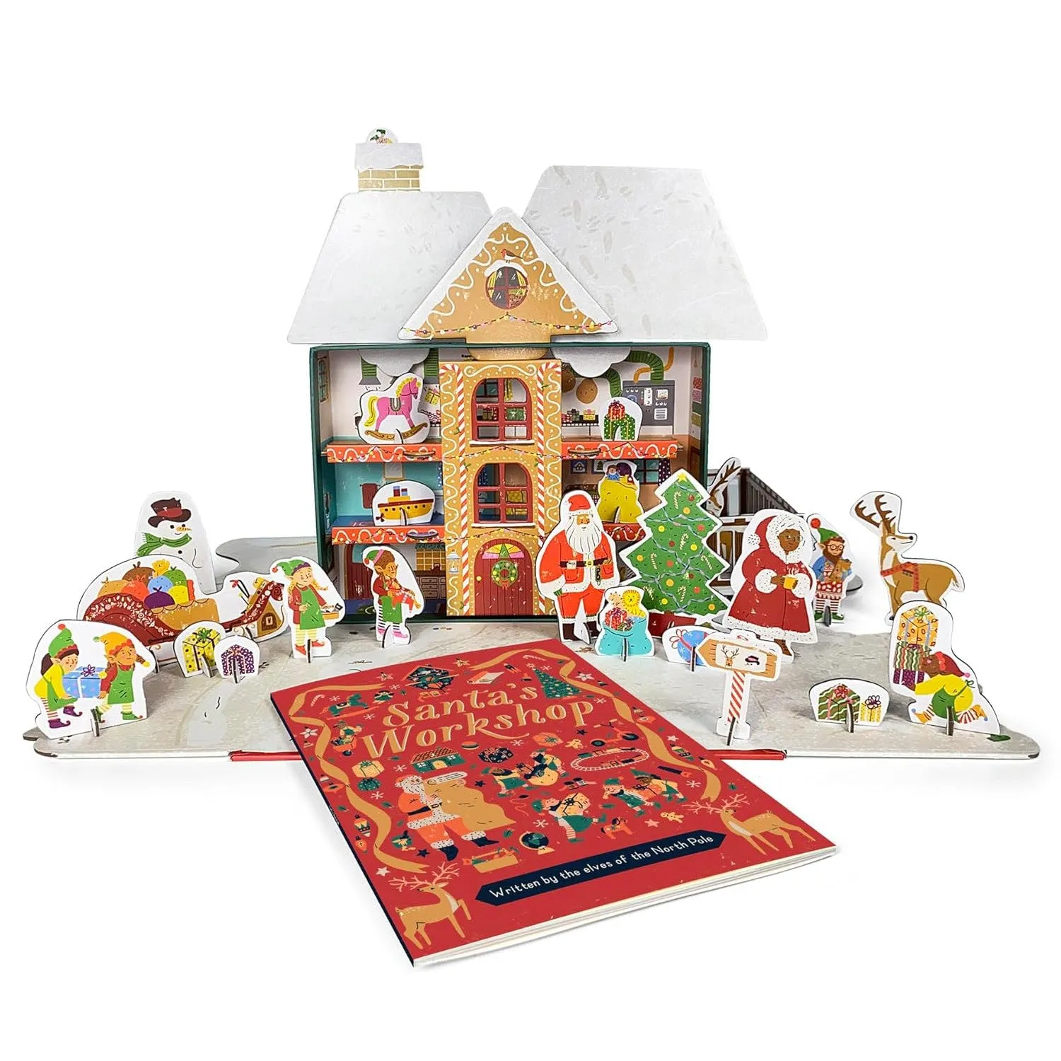 Santa's Workshop pop-out-and-play set - Fiona Munro