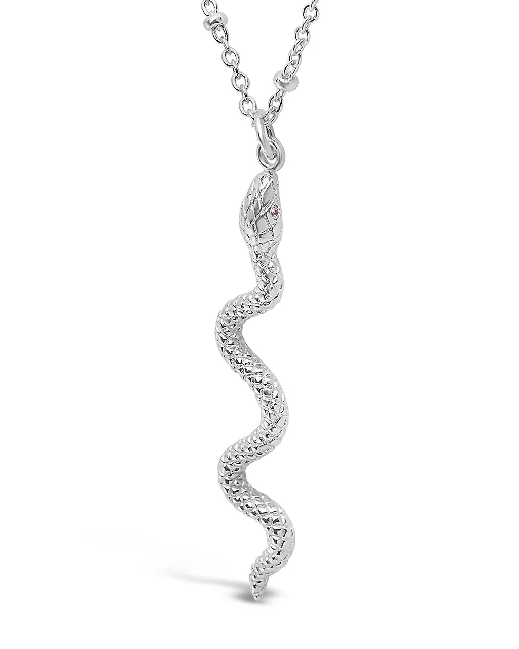 Scaly Snake Pendant Necklace