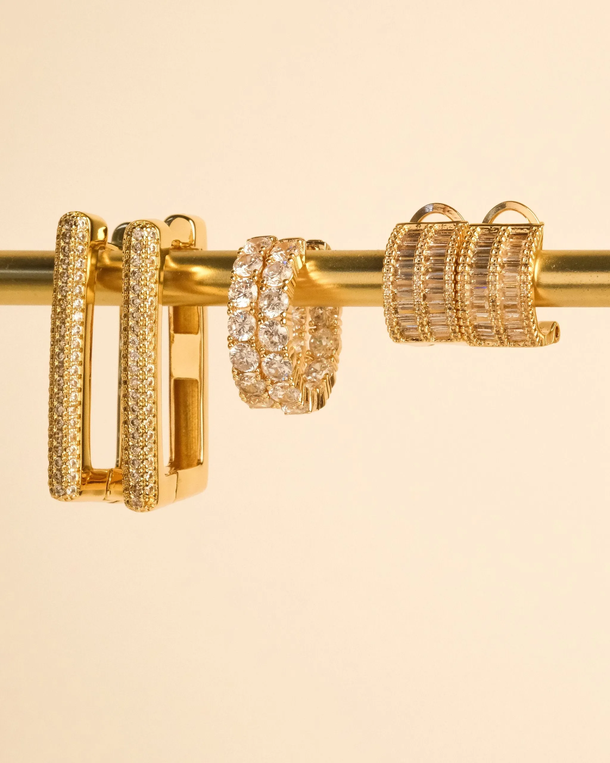 Serena CZ Hoop Earrings