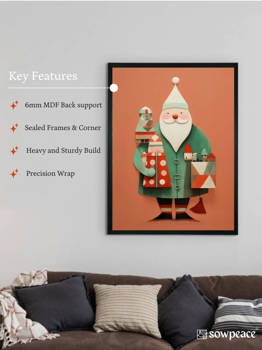 Sowpeace Santa: Premium Gifting Hope Canvas Prints – Handcrafted Indian-Inspired Art for Stylish Holiday Home Decor