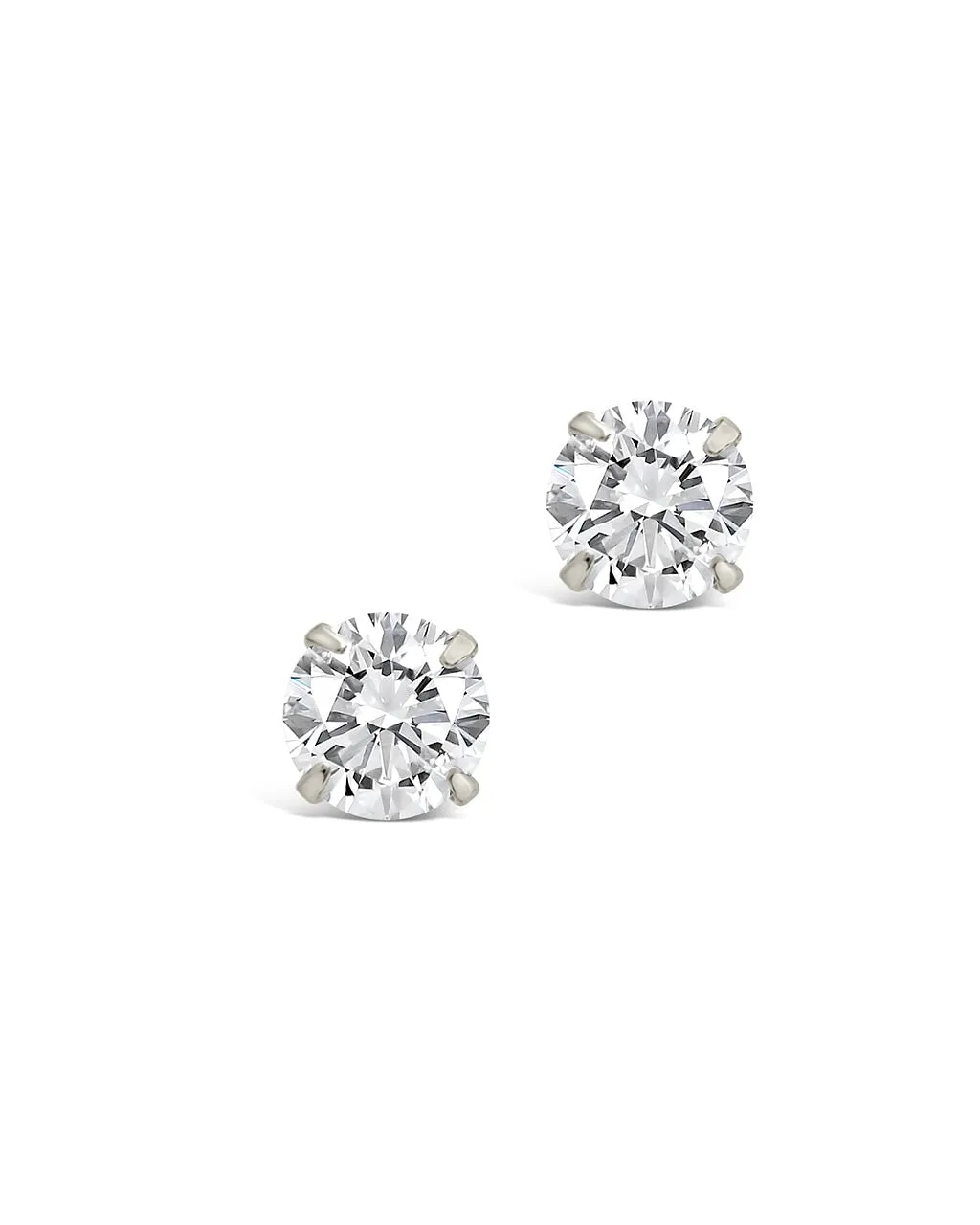 Sterling Silver 4mm CZ Stud Earrings