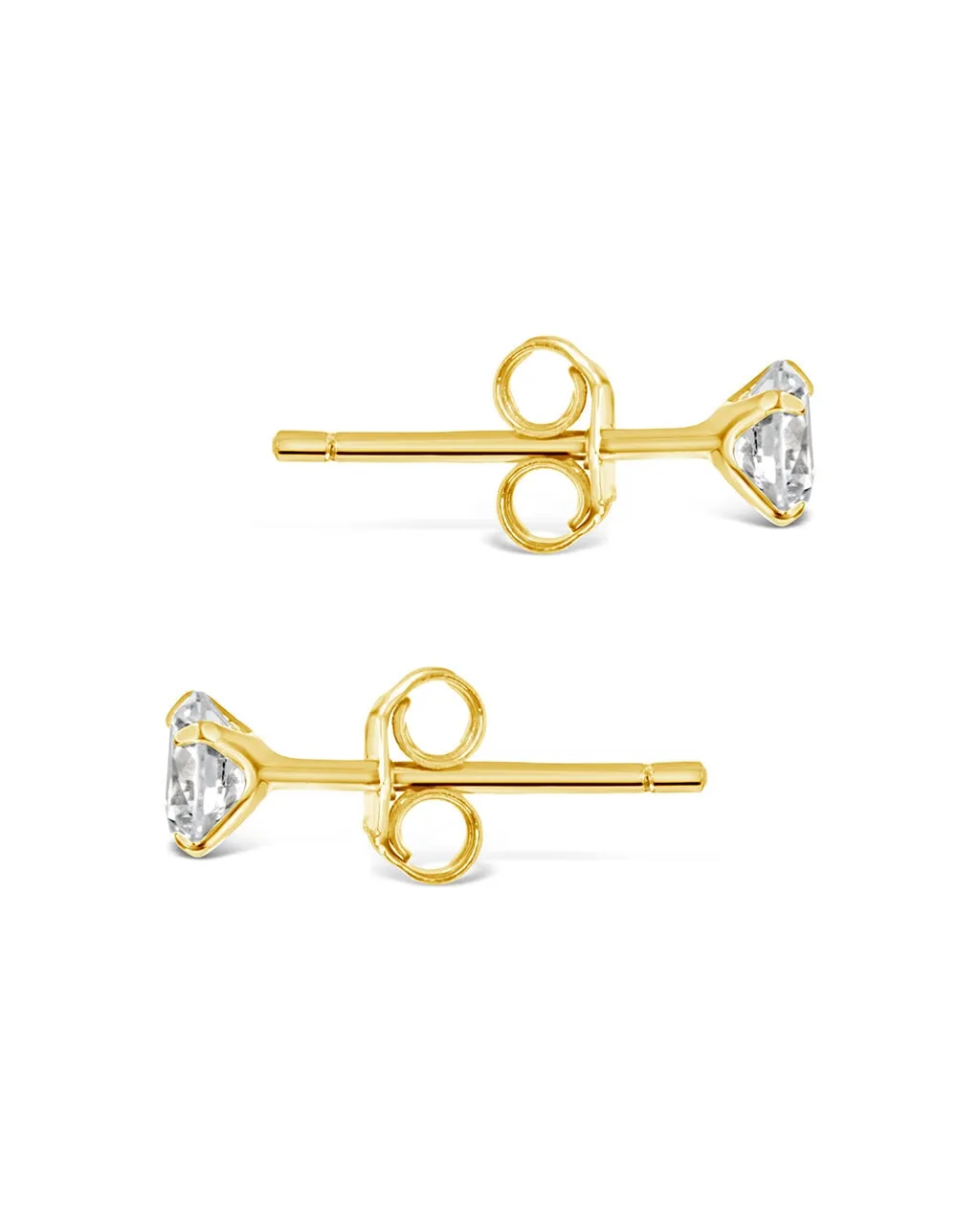 Sterling Silver 4mm CZ Stud Earrings