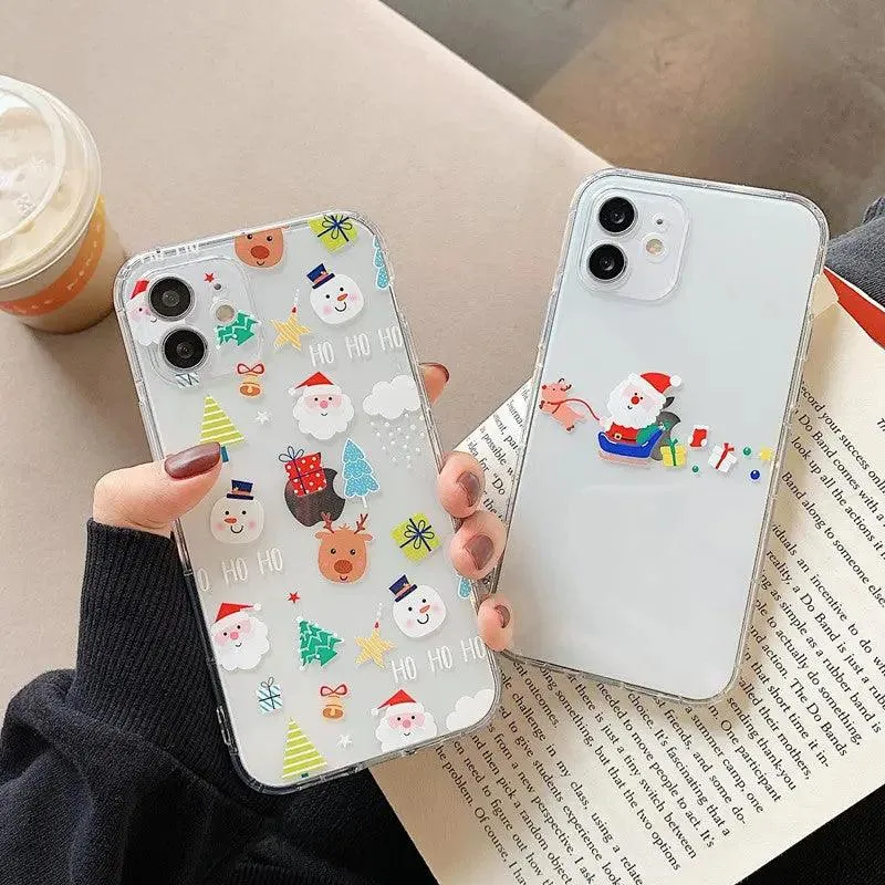 Suitable for cartoon cute Santa mobile phone case protective case