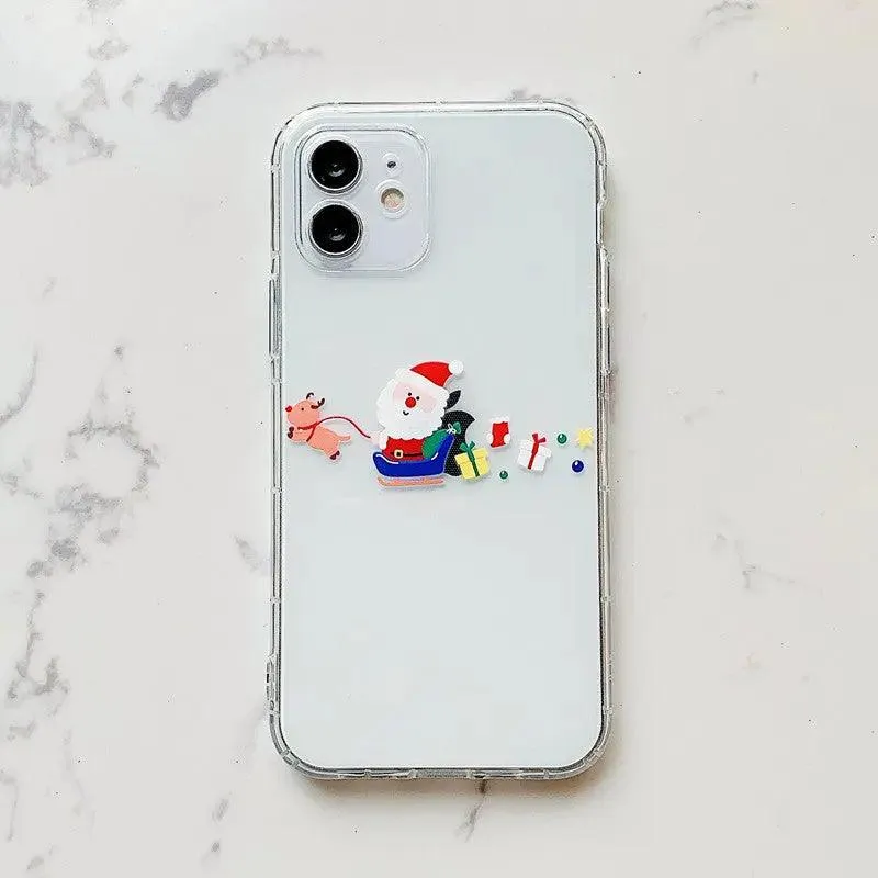 Suitable for cartoon cute Santa mobile phone case protective case