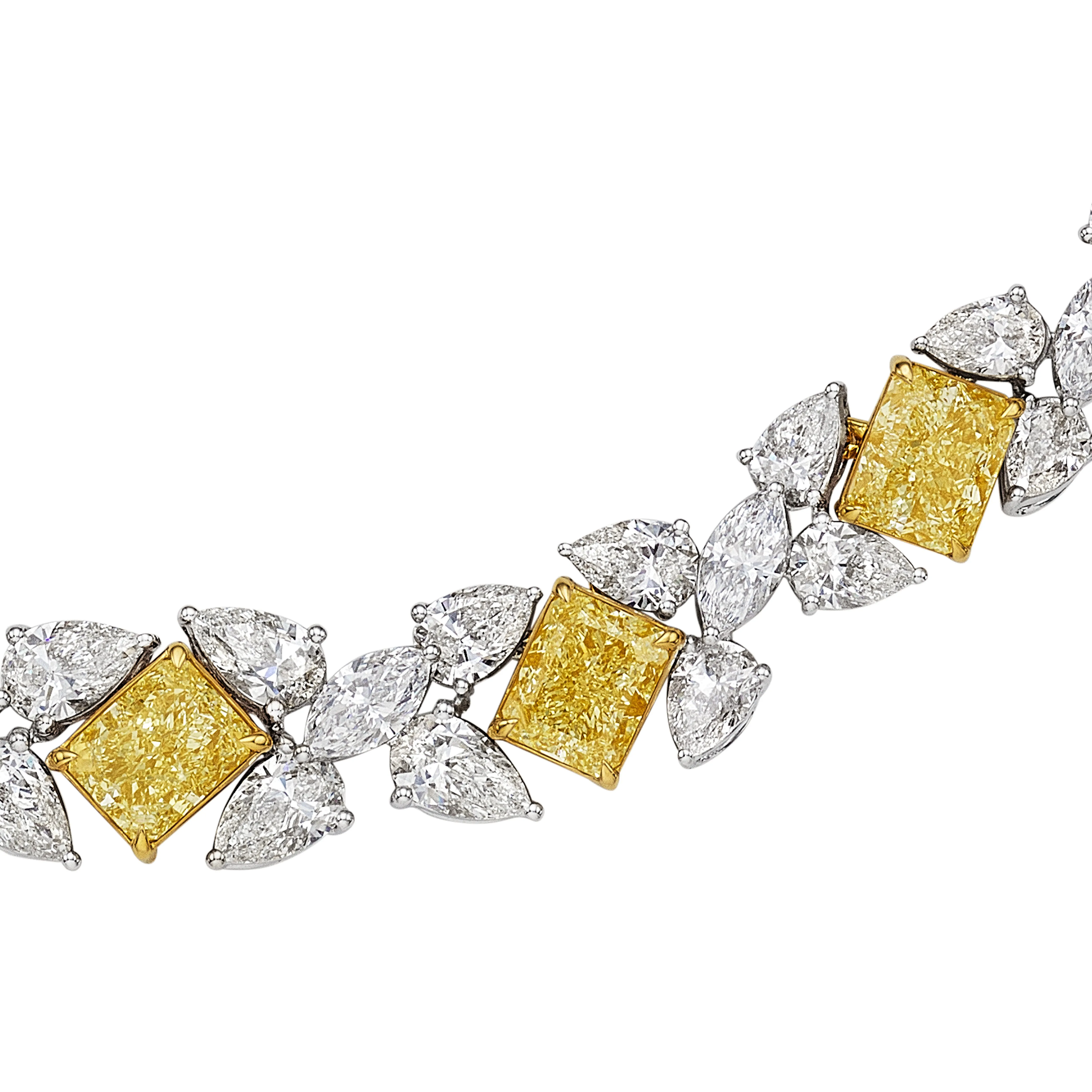 'The Dorry' Fancy Shape Diamond Necklace, 68 CT