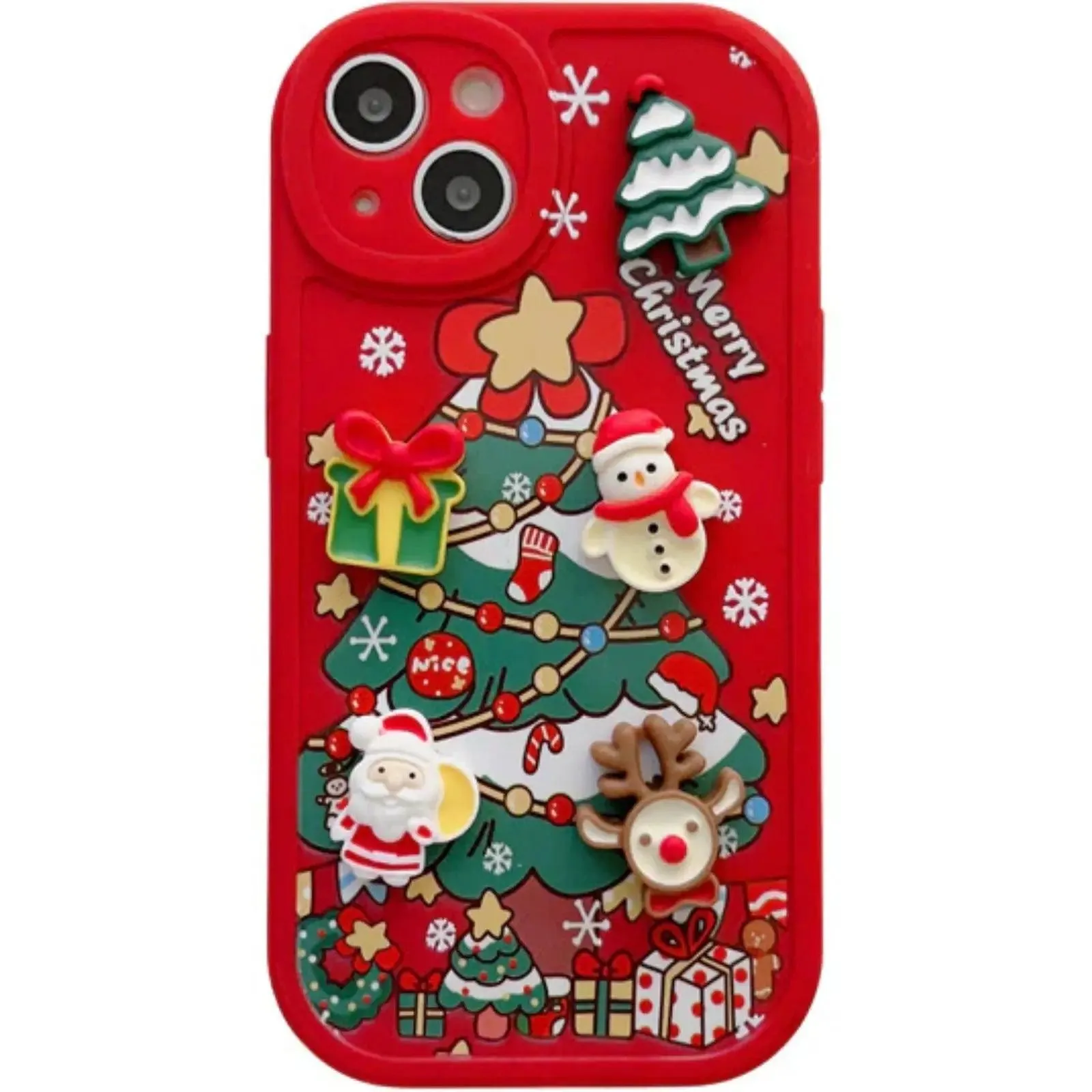 Three-dimensional Santa Claus Cartoon Silicone Phone Case