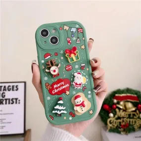 Three-dimensional Santa Claus Cartoon Silicone Phone Case